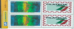 C 2899 Brazil Personalized Stamp Education Technology Science Map 2009 Block Of 4 Vignette Correios - Personalisiert