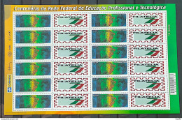C 2899 Brazil Personalized Stamp Education Technology Science Map 2009 Sheet - Gepersonaliseerde Postzegels