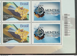 C 2853 Brazil Personalized Stamp Tourism Ipe Flag Church Religion Hand 2009 Block Of 4 Bar Code - Personalized Stamps