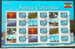 C 2783 Brazil Personalized Stamp Santa Catarina 2009 Sheet Very Rare - Personalized Stamps