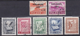 IS058 – ISLANDE – ICELAND – 1953 – FULL YEAR SET – SC # 278/82-B12/3 - USED 13,50 € - Gebruikt