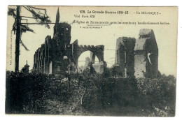 Zuidschote  Zuydschoote  Ieper  L'Eglise De Zuidschoote Après Les Nombreux Bombardements Boches EERSTE WERELDOORLOG - Ieper