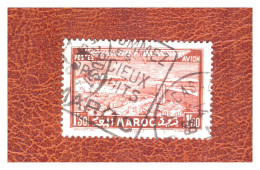 MAROC  PA  N ° 36.   1 F    50      OBLITERE    .  SUPERBE . - Airmail