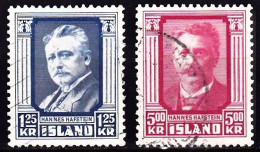 IS059B – ISLANDE – ICELAND – 1954 – HANNES HAFSTEIN – MI # 293-295 USED - Gebruikt