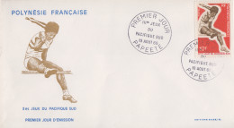 Enveloppe  FDC  1er  Jour   POLYNESIE    3émes   Jeux   Du   Pacifique   Sud   1969 - FDC