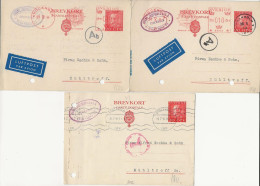 3 Ganzsachen Schweden Mit Zensur, 2 X ZuF Nach Deutschland Im 2. WK 1941 + 1944 - Lettres & Documents