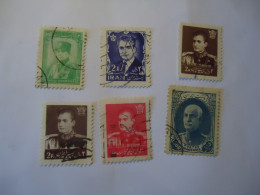 IRAN USED  6 STAMPS  SULTAN - Iran