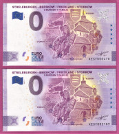 0-Euro XESF 2021-1 STRELEBURGEN - BEESKOW / FRIEDLAND / STORKOW Set NORMAL+ANNIVERSARY - Private Proofs / Unofficial