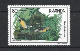 Rwanda 1985 Audubon Birds Y.T. 1185 ** - Unused Stamps