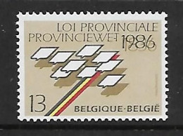 BELGIQUE 1986 LOI PROVINCIALE YVERT  N°2231 NEUF MNH** - Unused Stamps