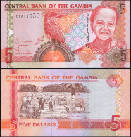 Gambia 5 Dalasis. ND Paper Unc. Banknote Cat# P.25a - Gambia