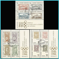 GREECE-GRECE- HELLAS 1996: 100 Years Olympic Games Miniature Sheets Compl. Set ​used - Used Stamps