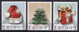 Schweiz: Satz SBK-Nr. 1330-1332 (Weihnachten 2009) ET-gestempelt - Usati