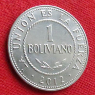 Bolivia 1 Boliviano 2012 Bolivie W ºº - Bolivia