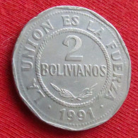 Bolivia 2 Boliviano 1991 Bolivie W ºº - Bolivia