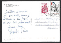 VIETNAM. N°988 De 1989 Sur Carte Postale Ayant Circulé. Liberté Guidant Le Peuple. - Revolución Francesa