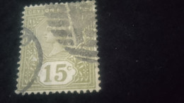 CEYLON- 1880 -69       15 C     VİCTORİA        DAMGALI - Ceylon (...-1947)