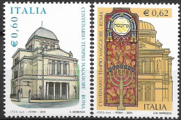 2004 Italien  Mi. 2973-4 **MNH  100 Jahre Große Synagoge Von Rom - 2001-10:  Nuevos