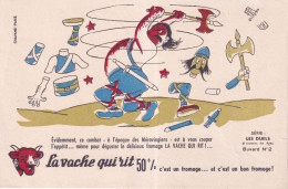 Buvard    LA VACHE QUI RIT 50% SERIE LES DUELS N°4 LE CHEVALIER ILLUSTRATEUR A DUBOUT - Süssigkeiten & Kuchen