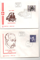Österreich 1976 MiNr.: 1536; 1539 Tag Der Briefmarke, Rilke Ersttag; Austria FDC YT: 1365; 1368 - FDC