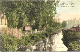 C. P. A. Couleur : 80 : AILLY SUR NOYE : Bords De La Noye - Ailly Sur Noye