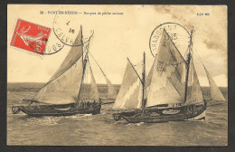 PORT EN BESSIN " Barques De Pêche Sortant"   1914 - Port-en-Bessin-Huppain