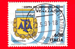 ITALIA - Usato - 1990 - Coppa Del Mondo Di Calcio - Argentina - 600 L. - 1981-90: Usati