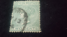 CEYLON- 1880 -69       2 C     VİCTORİA        DAMGALI - Sri Lanka (Ceylan) (1948-...)