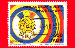 ITALIA - Usato - 1990 - Coppa Del Mondo Di Calcio - 600 L. • Romania - 1981-90: Usati