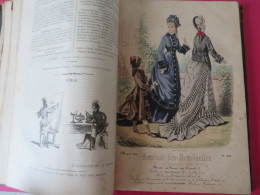 1876 Le Journal Des Demoiselles  Relié  14 Gravures  Mode - Revistas & Catálogos