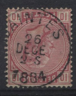 1883 - 38 Obl. Centrale Sc SAINTES. Coba 25. TB. Voyez Les Autres Obl. Sur Cette émission - 1883 Leopold II