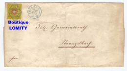 Suisse Lettre Timbre Rayon II 10 Rp Cachet Bleu Kolligen 19 Mars 1853 , YT N°15 - 1843-1852 Timbres Cantonaux Et  Fédéraux