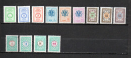 Turquía  1965-69 .-   Y&T  Nº   96/98-105/107-108/110-111/114   Servicio   ** - Dienstzegels