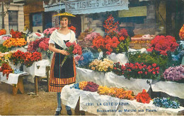 NICE - Bouquetière Au  Marché Aux Fleurs - 1231 - Marchés, Fêtes