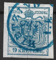 0451n: Ausgabe 1850 Hietzing- Stempel Blau, RR - Gebraucht