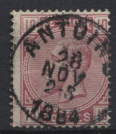 1883 - 38 Obl. Centrale Sc ANTOING. Coba 8. TB. Voyez Les Autres Obl. Sur Cette émission - 1883 Leopold II.