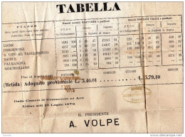 1878  LETTERA CON ANNULLO UDINE - Fiscali