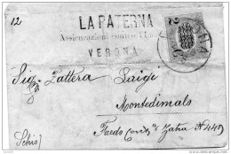 1878    LETTERA CON ANNULLO  VERONA - Fiscali