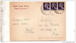 1946 CARTOLINA  CON ANNULLO FOGGIA - Poststempel