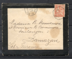 FRANCE   N°  125    SUR LETTRE    OBLITERE   COTE ? €     TYPE MOUCHON - 1900-02 Mouchon