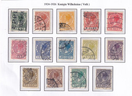 Complete Serie Wlhelmina 1924/1926 Nvph 149/162 - Usados