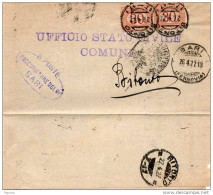 1927   LETTERA CON ANNULLO  BITONTO BARI - Postage Due