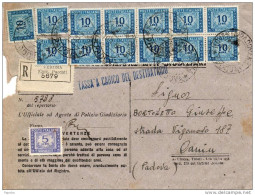 1952  LETTERA RACCOMANDATA CON ANNULLO   VERONA - Taxe