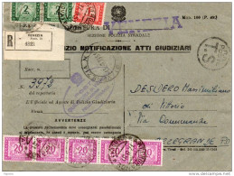 1951  LETTERA RACCOMANDATA CON ANNULLO VENEZIA - Impuestos