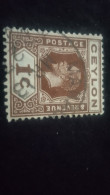 CEYLON- 1911 -25       1 C     GEORGE V.      DAMGALI - Sri Lanka (Ceylan) (1948-...)