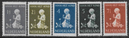 Olanda Paesi Bassi Nederland 1940 Child Care Mi N.375-379 Complete Set MH * - Ongebruikt