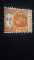 CEYLON- 1911 -25       2 C     GEORGE V.      DAMGALI - Sri Lanka (Ceylan) (1948-...)