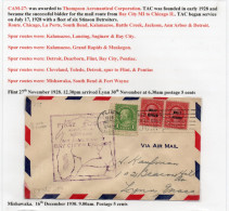 USA -  1928 - CAM 27   BAY CITY TO CHICAGO   FIRST FLIGHT COVER  - 1c. 1918-1940 Cartas & Documentos