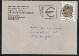 Belgium. Stamps Sc. 1749 On Commercial Letter, Sent From Brugge On 3.11.1999 For Wevelgem - Brieven En Documenten