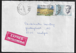 Belgium. Stamps Sc. 1103, 2472 On Commercial Express Letter, Sent From Wechelen On 23.09.1991 For Wevelgem - Brieven En Documenten